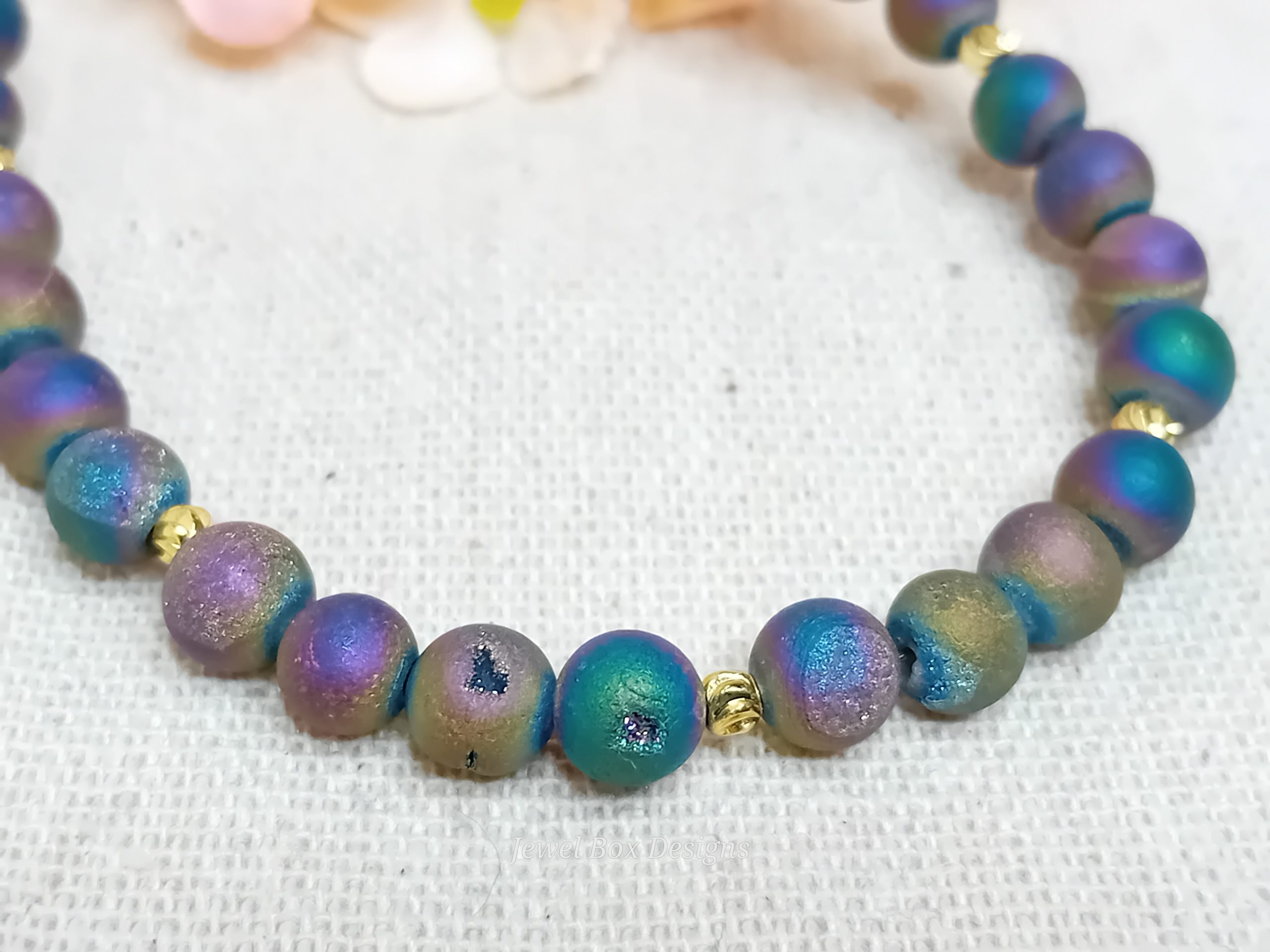 Rainbow Agate Druzy Bracelet - Image 2