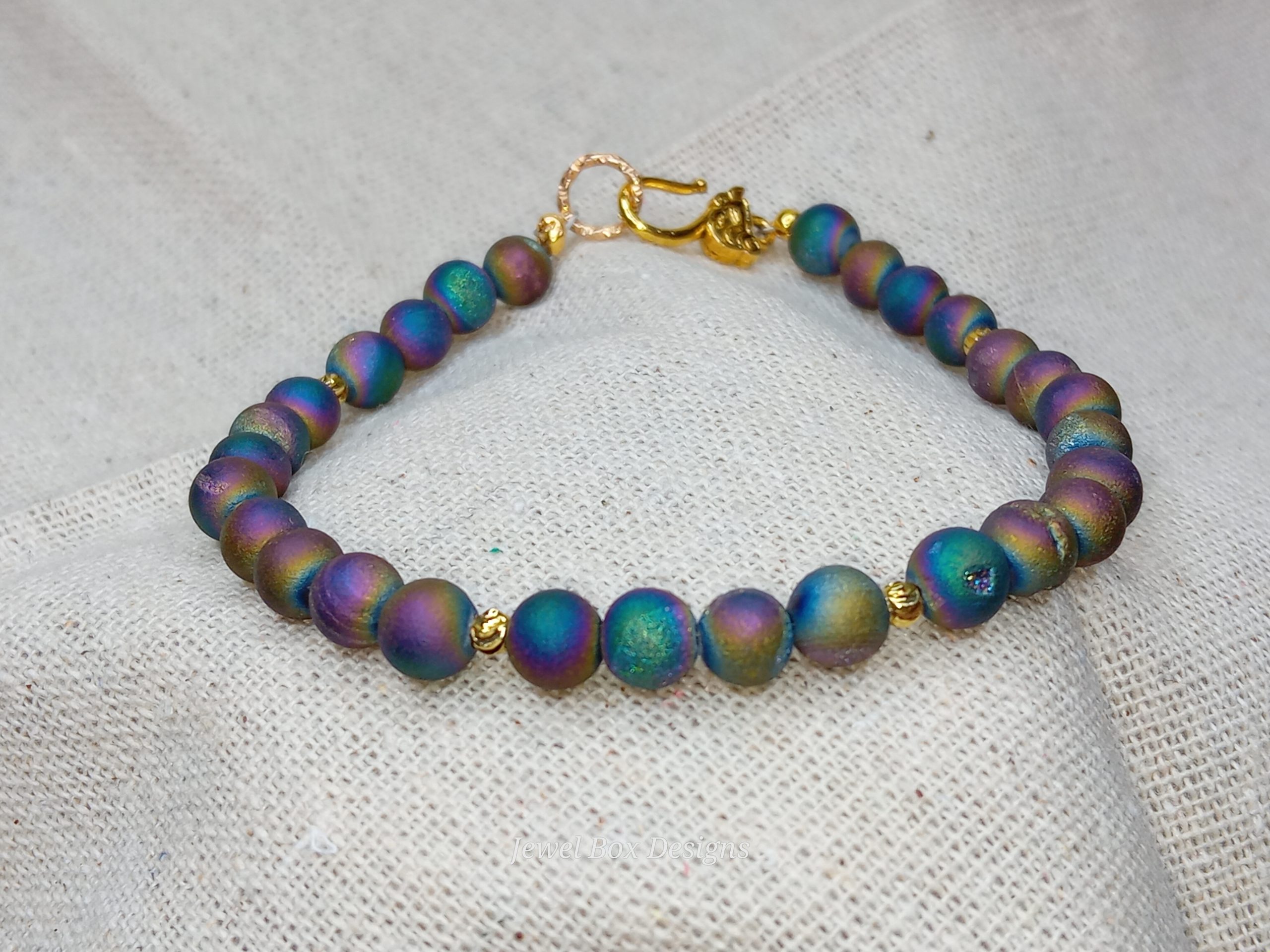Rainbow Agate Druzy Bracelet - Image 4