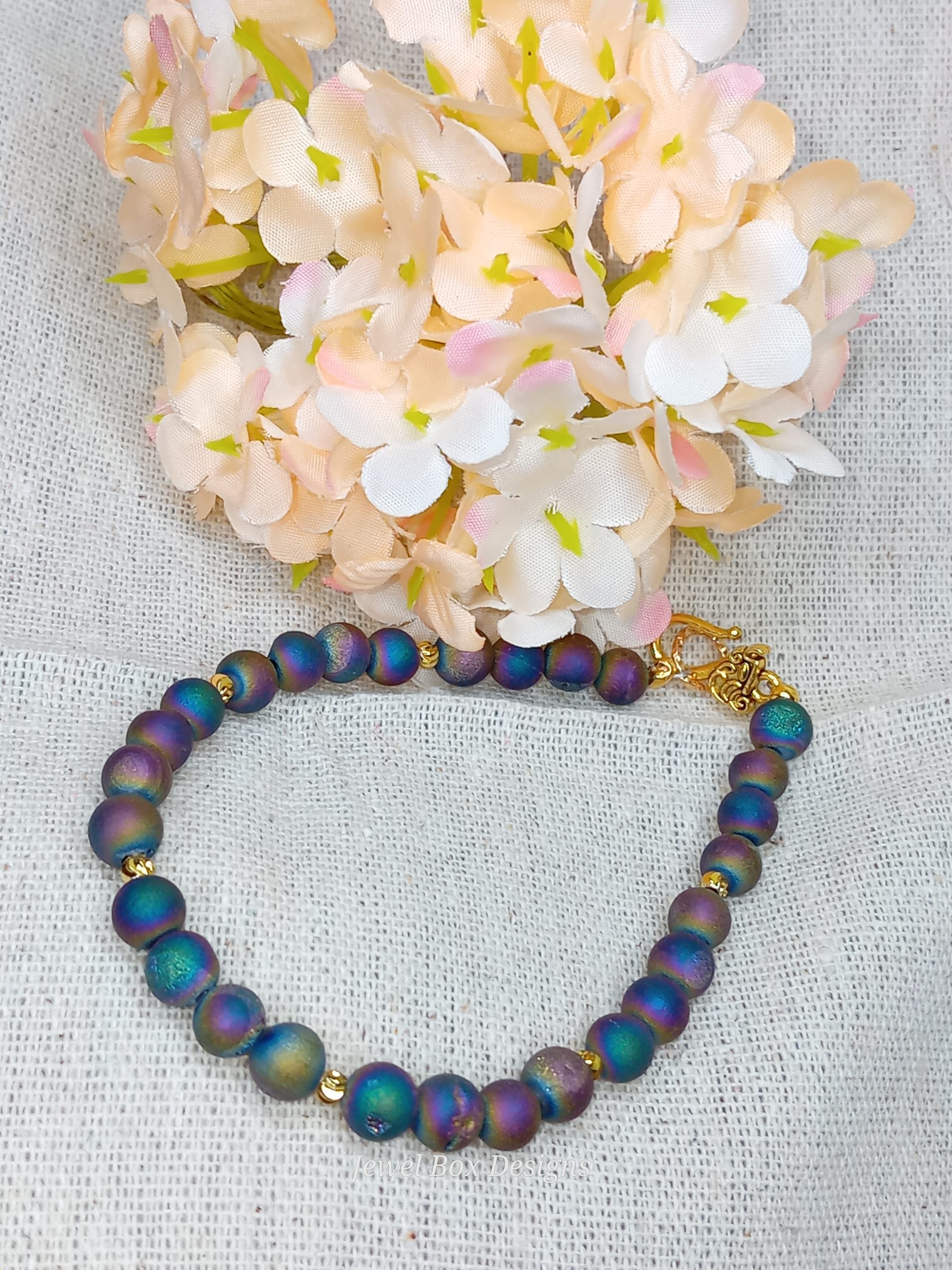 Rainbow Agate Druzy Bracelet - Image 5