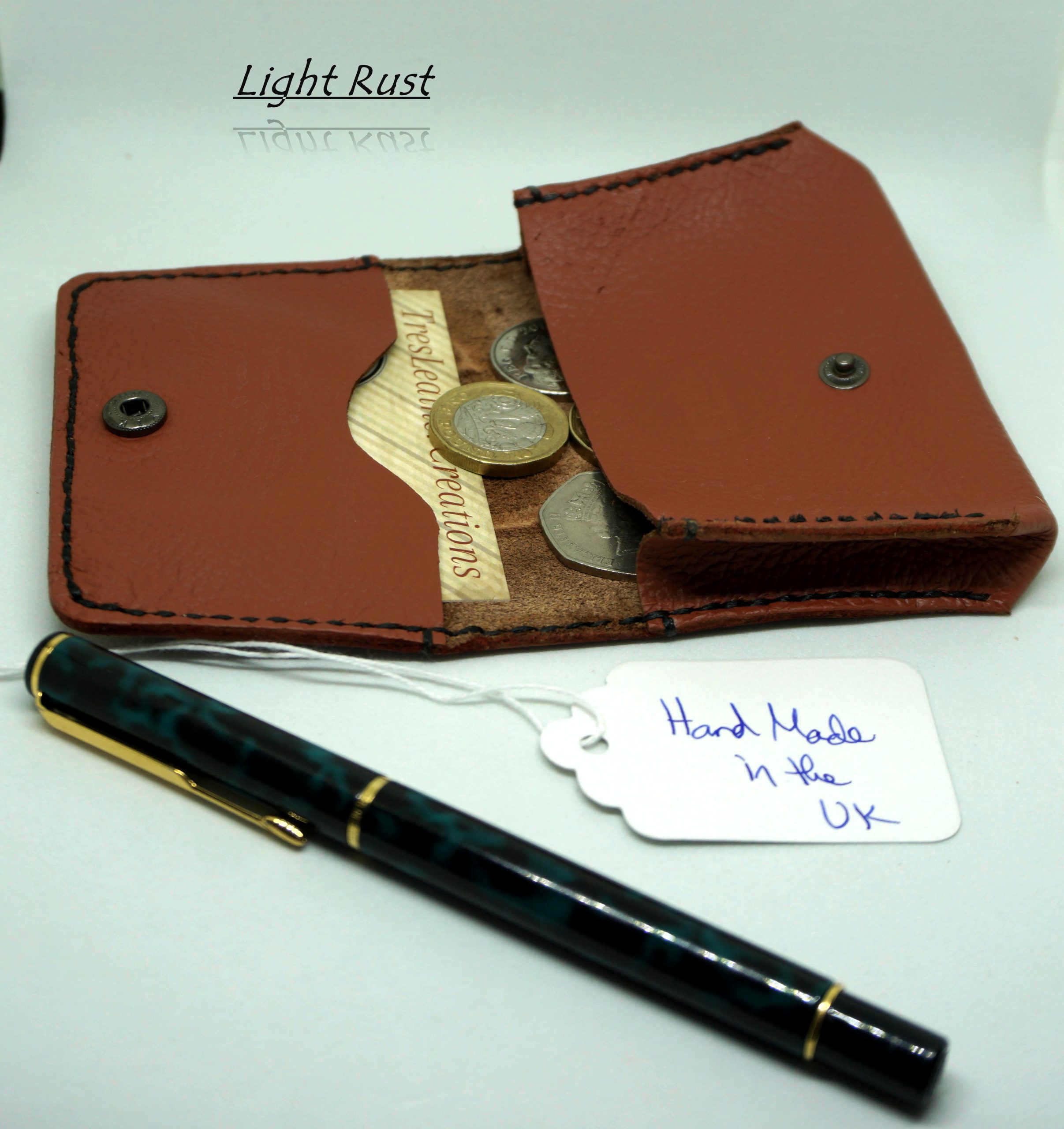 Card and Coin Pouch in Genuine Leather - Image 5