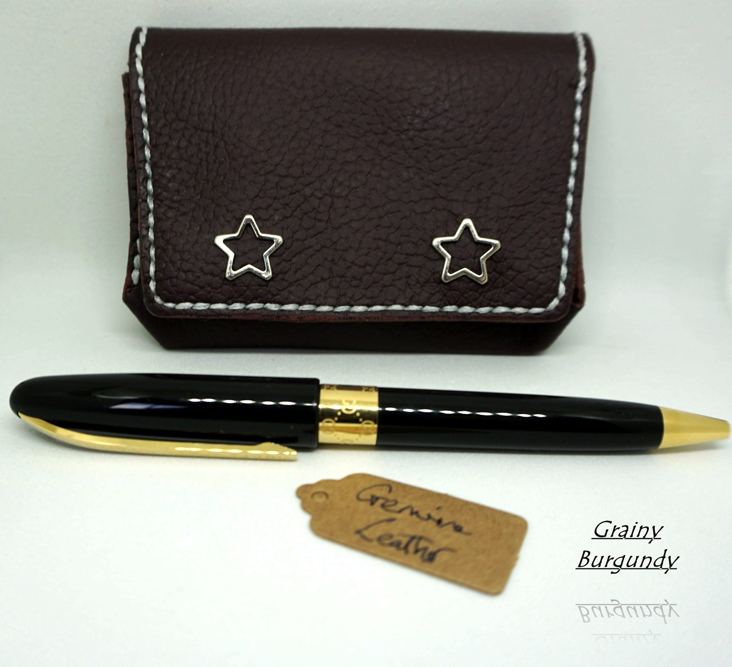 Card and Coin Pouch in Genuine Leather