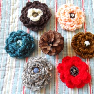 Hand Crochet Brooch ~ Range of Colours ~ Free Postage