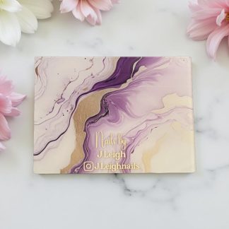 Purple Swirl personalised acrylic nailfie plaque for nail technicians (2), by Luxe Labelled