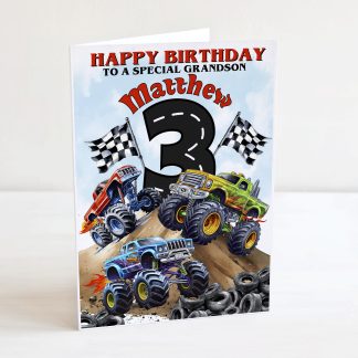 Personalised Monster Truck Birthday Card