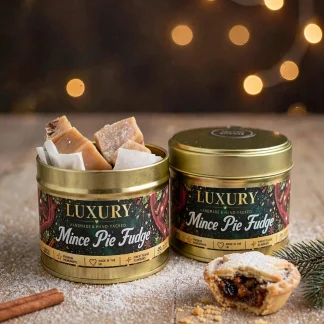 Mince Pie Fudge Gift Tin. Handmade