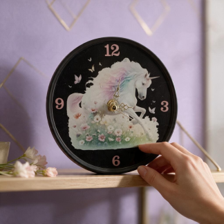 Magical Unicorn Resin Clock